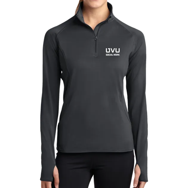 Sport-Tek Ladies Sport-Wick Stretch 1/2-Zip Pullover - UVU Social Work