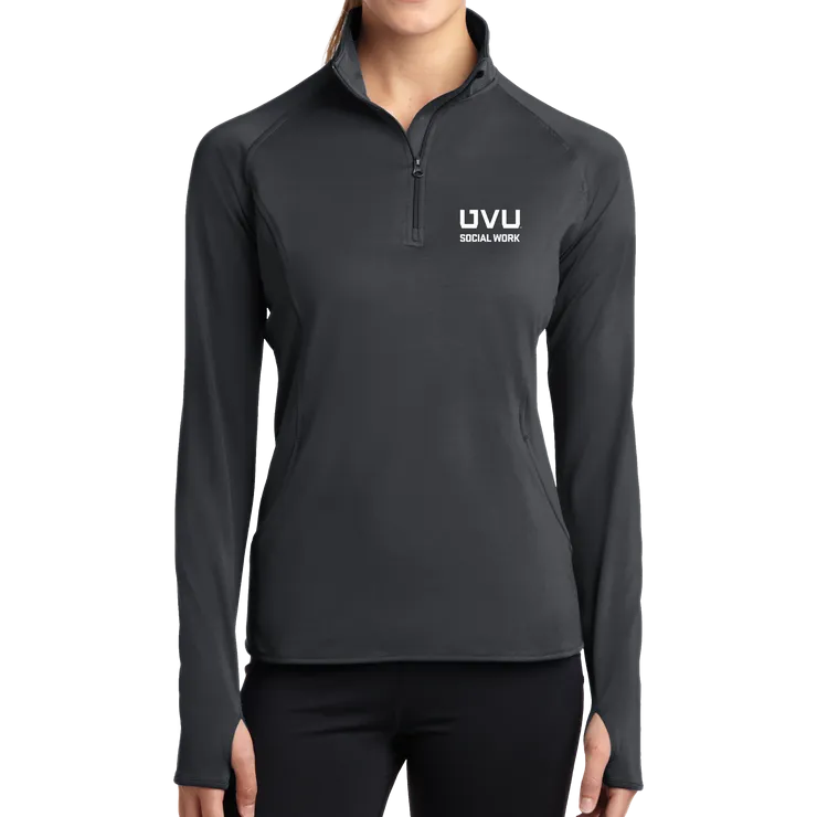 Sport-Tek Ladies Sport-Wick Stretch 1/2-Zip Pullover - UVU Social Work