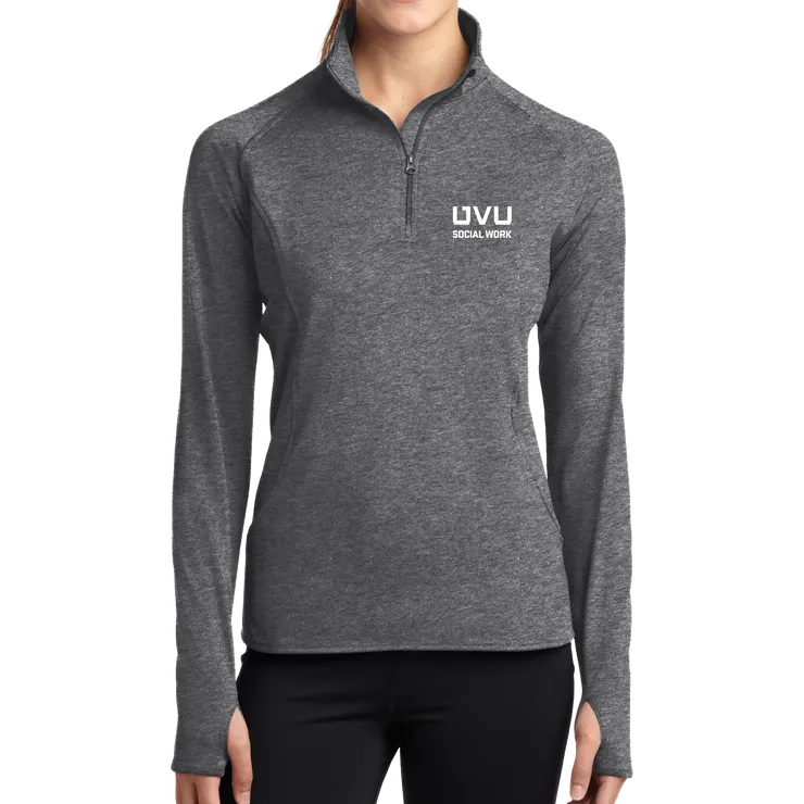 Sport-Tek Ladies Sport-Wick Stretch 1/2-Zip Pullover - UVU Social Work