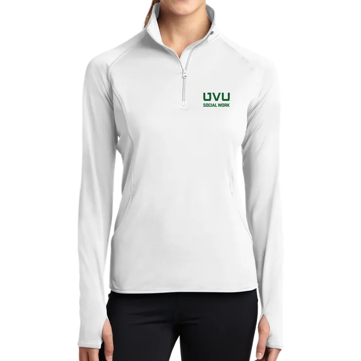 Sport-Tek Ladies Sport-Wick Stretch 1/2-Zip Pullover - UVU Social Work