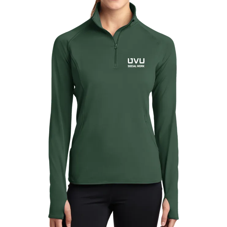 Sport-Tek Ladies Sport-Wick Stretch 1/2-Zip Pullover - UVU Social Work