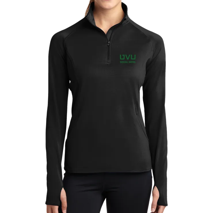 Sport-Tek Ladies Sport-Wick Stretch 1/2-Zip Pullover - UVU Social Work