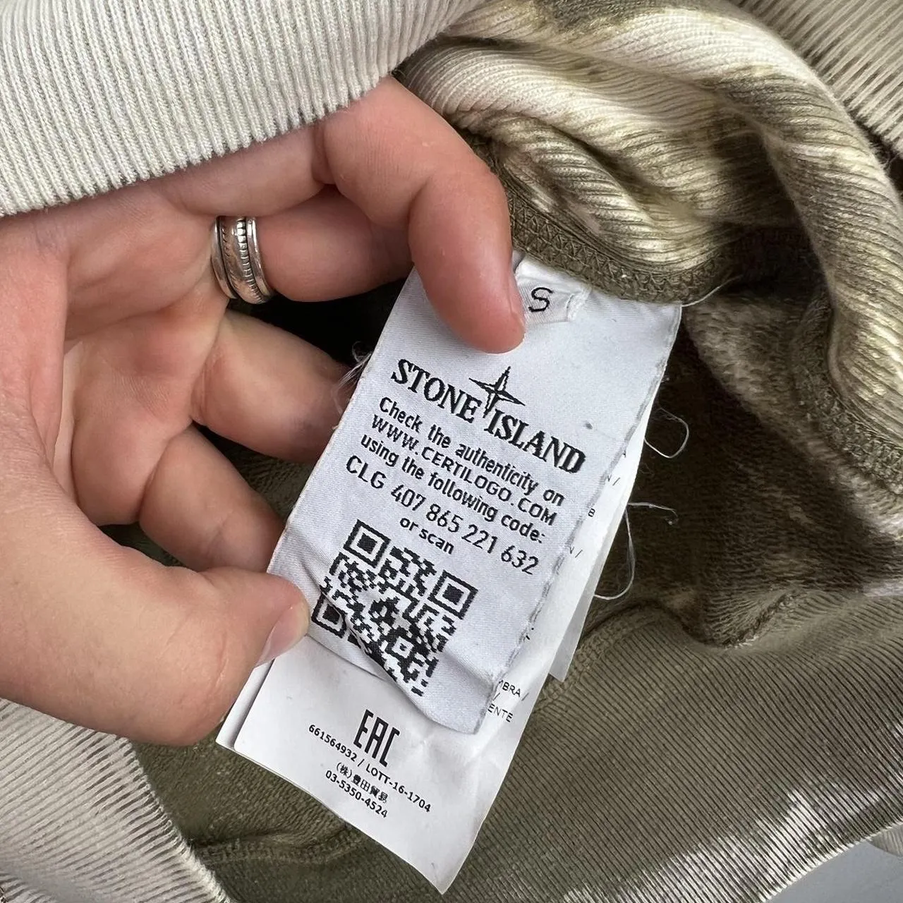 Stone Island Hand Corrosion Hoodie (S)