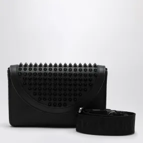 STUDDED BLACK LEATHER SHOULDER BAG