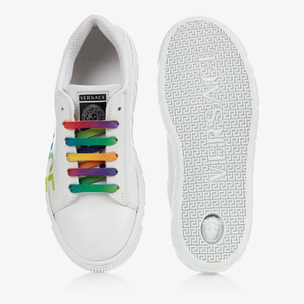 Teen White Leather Trainers