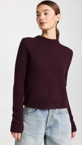 Tibi   Soft Mohair Shrunken Crew Neck Pullover 