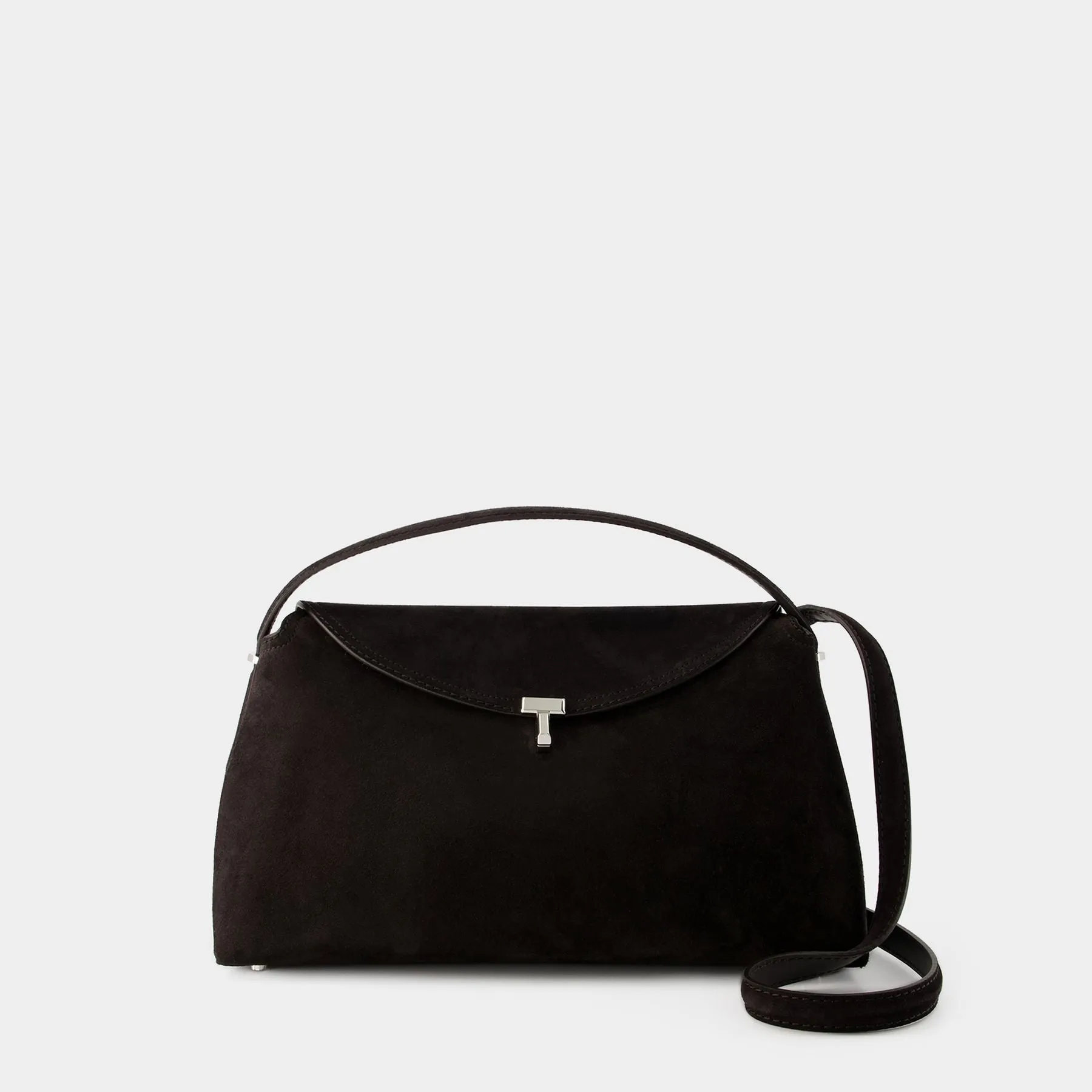 TOTEME  T Lock Top Handle Crossbody - TOTEME - Leather - Espresso