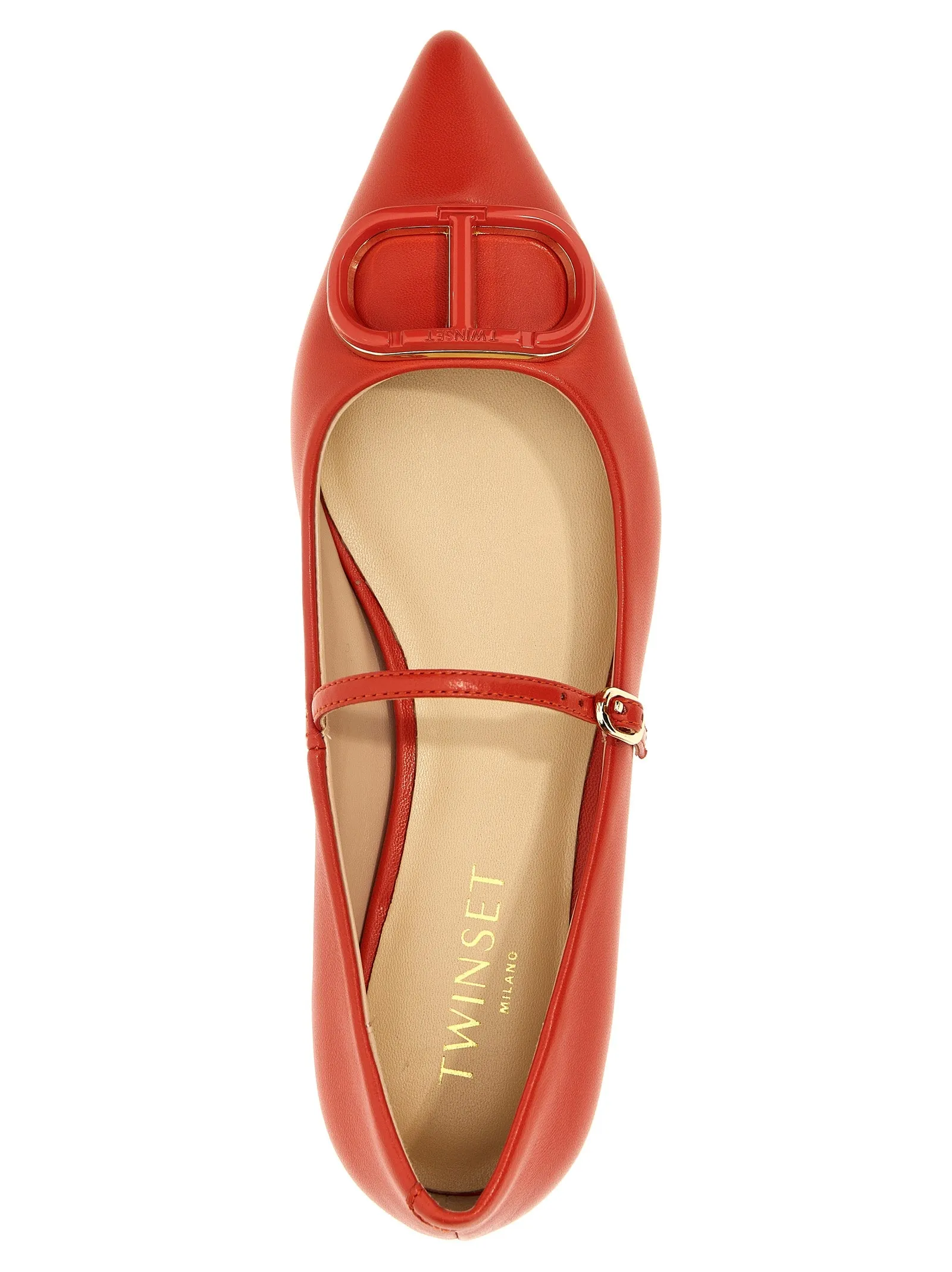 Twin Set 'Oval T' Ballet Flats