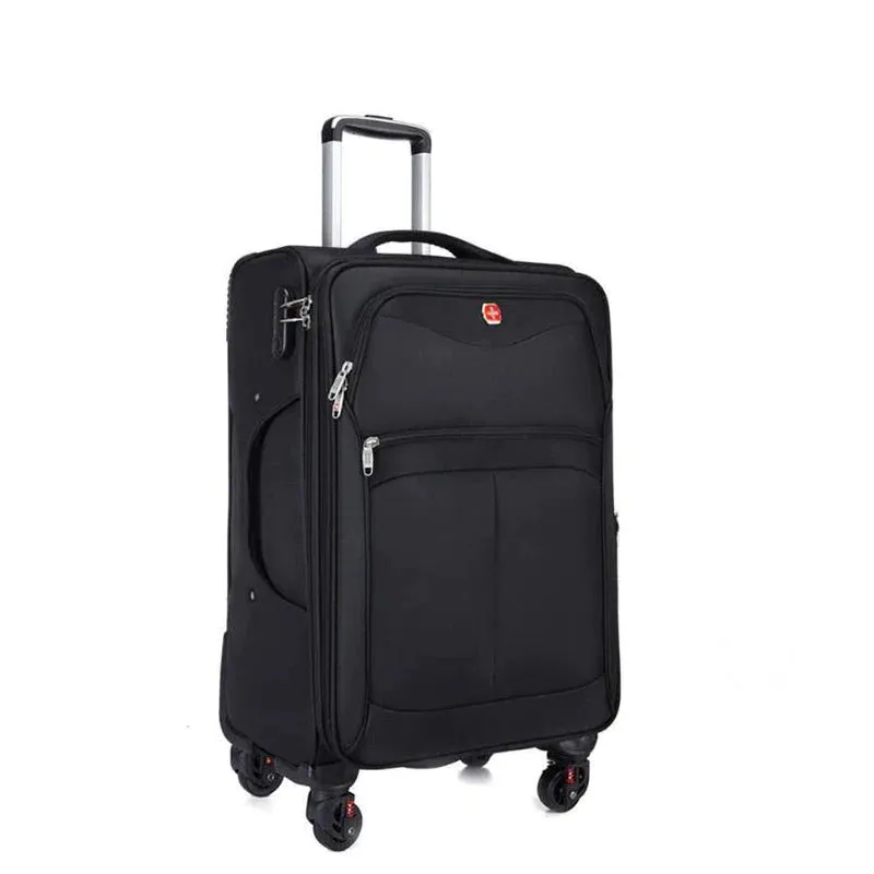 Unisex Large Oxford Waterproof Rolling Wheel Travel Luggage Trolley Bag