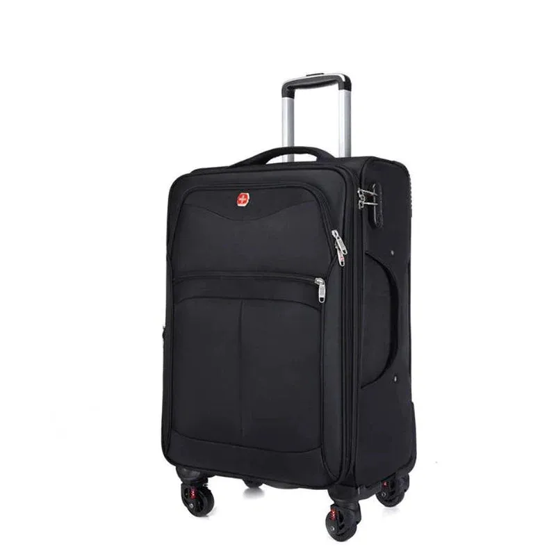 Unisex Large Oxford Waterproof Rolling Wheel Travel Luggage Trolley Bag