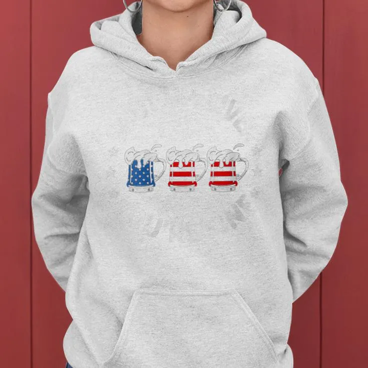 Us Flag Beer 4Th Of July Shut Up Liver You're Fine Women Hoodie