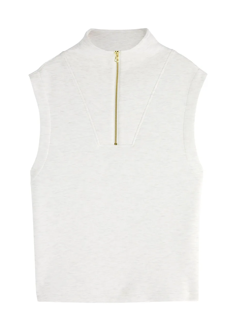 VARLEY Magnolia half-zip stretch-jersey vest -                         -                     -                