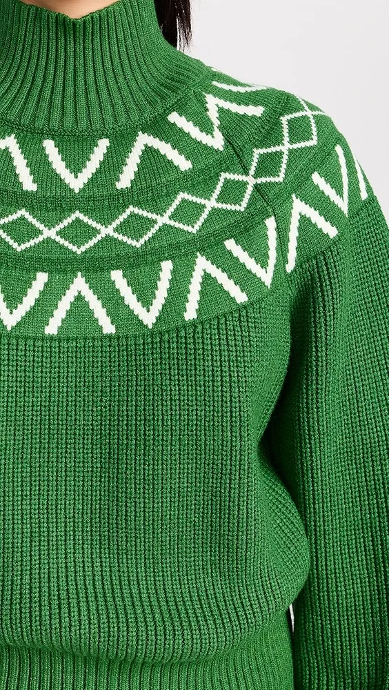 Varley   Marcie Fair Isle Yoke Knit Pullover 