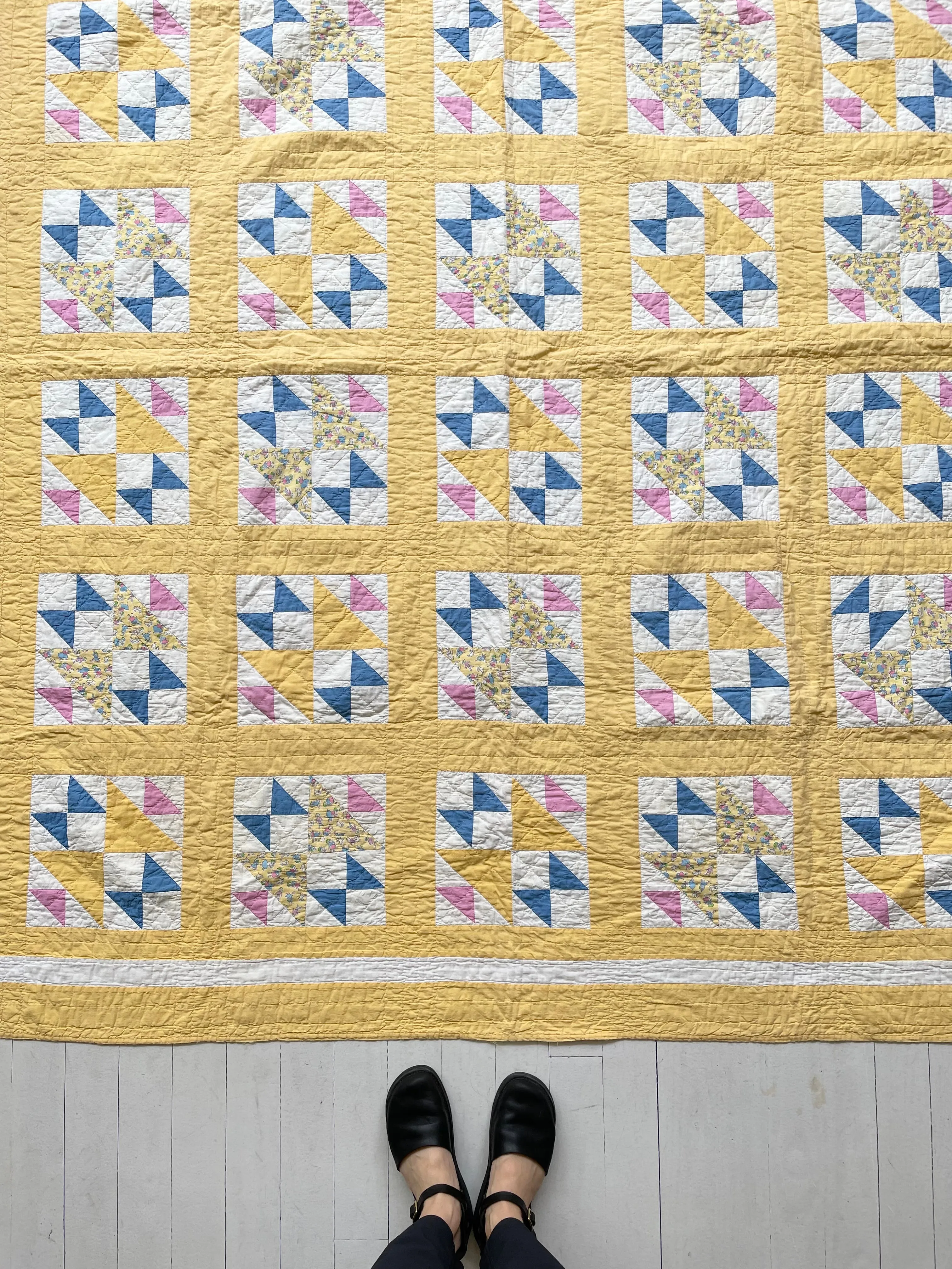 Vintage Old Maid's Puzzle Quilt