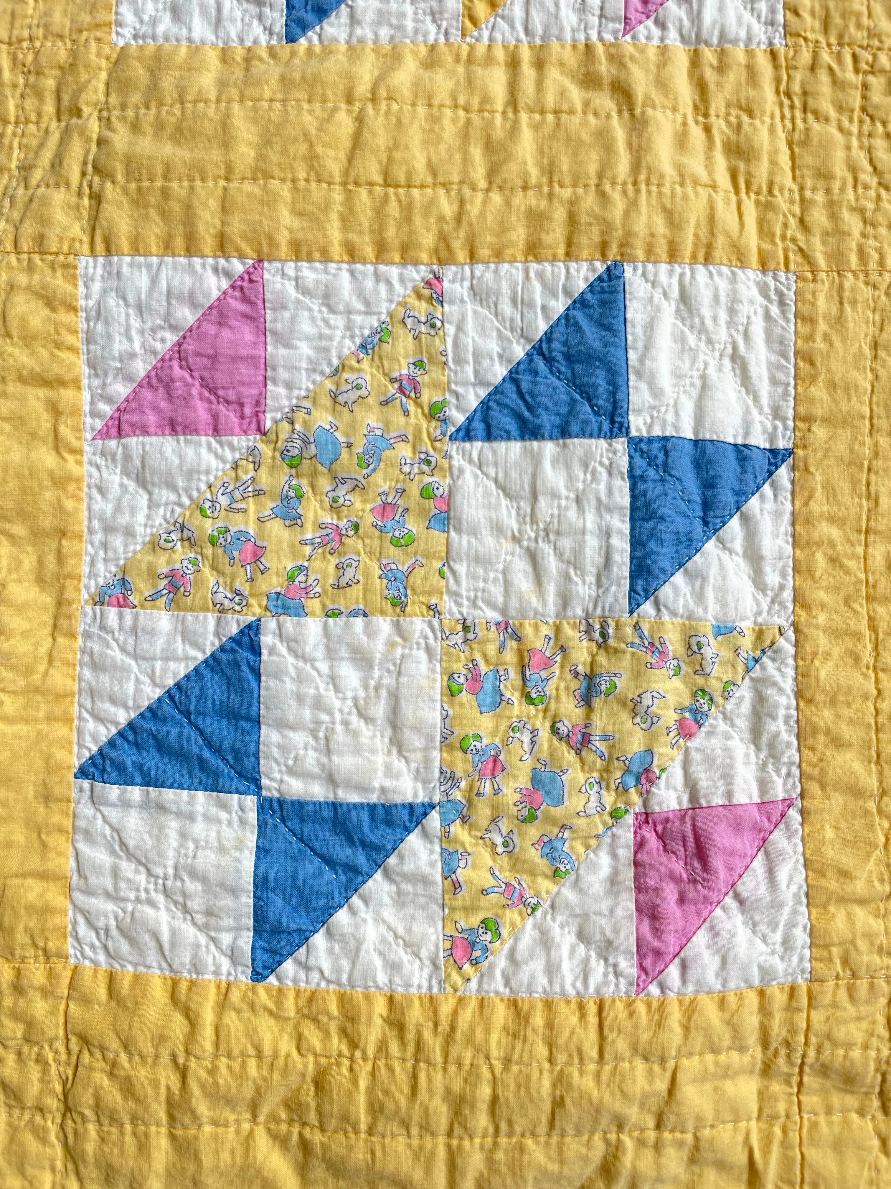 Vintage Old Maid's Puzzle Quilt