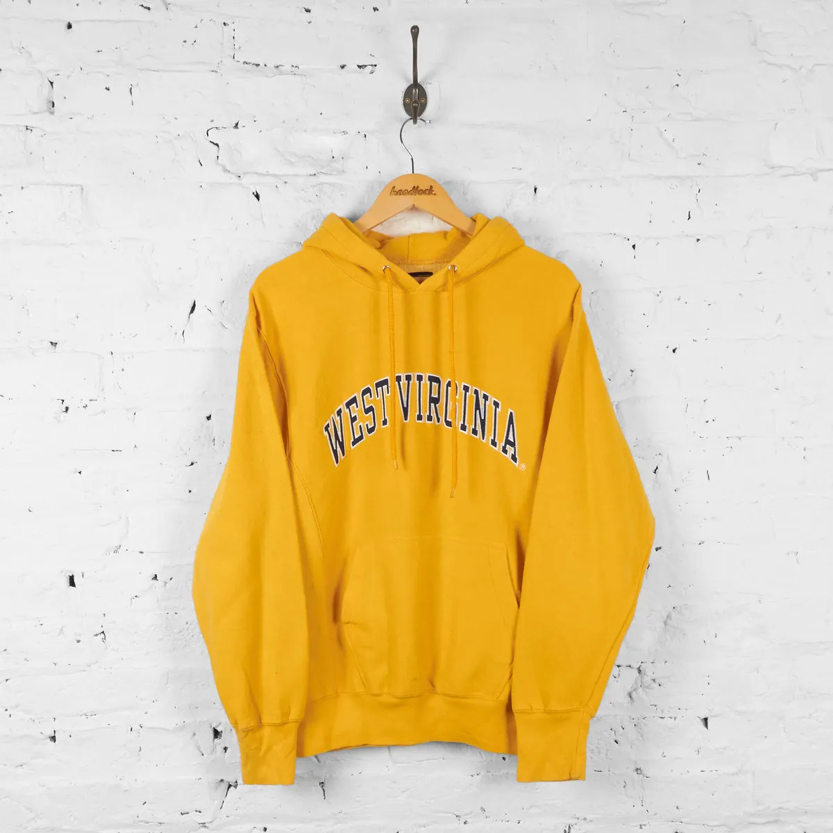 Vintage West Virginia Hoodie - Yellow - S