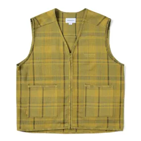 WAFFLE CHECK VEST MUSTARD | Bodega