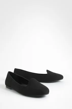 Wide Width Basic Slipper Ballet Flats