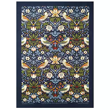 William Morris Set of 2 Navy Strawberry Thief Tea Towels | Kaleidoscope