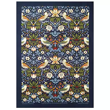 William Morris Set of 2 Navy Strawberry Thief Tea Towels | Kaleidoscope