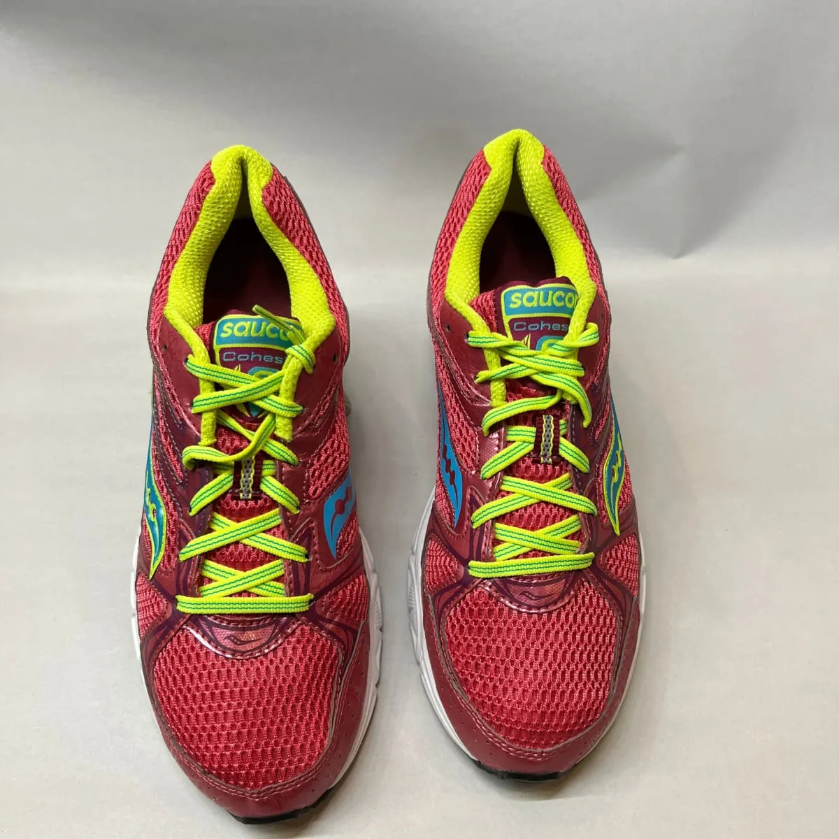 Women's Saucony Grid Cohesion 6 - Pink/Blue- Running Shoe - Wide Width - Preowned